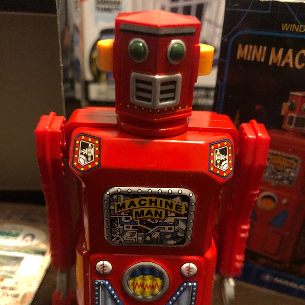 Vintage Masuyada Tin Wind up toy Machine Man